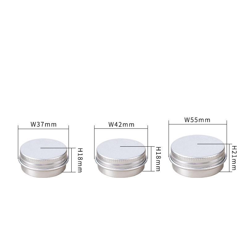 in Stock Cosmetic 5ml 10ml 30ml 50ml 60ml 80ml 100ml 200ml 300ml Round Tin Box Container Wax Can Aluminum Jar with Screw Cap