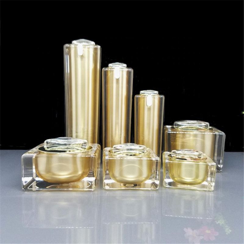 High-Grade Gold Acrylic Cream Jar