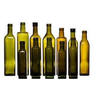 Small and Safety Square Shape Bottles Amber Color Glass Olive Oil Bottle Made in China