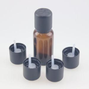 Amber Essential Oil Bottle Vials with Dropper Insert Plastic Childproof CRC Screw Cap