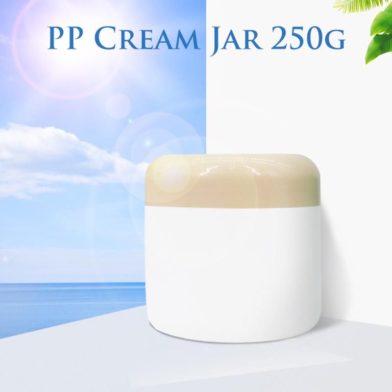 250g PP Plastic Cosmetic Cream Jars Round Mask Container Pot