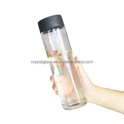 800ml 26oz Portable Drinking Glass Water Bottle Mineral Water Bottle with Screw Lid