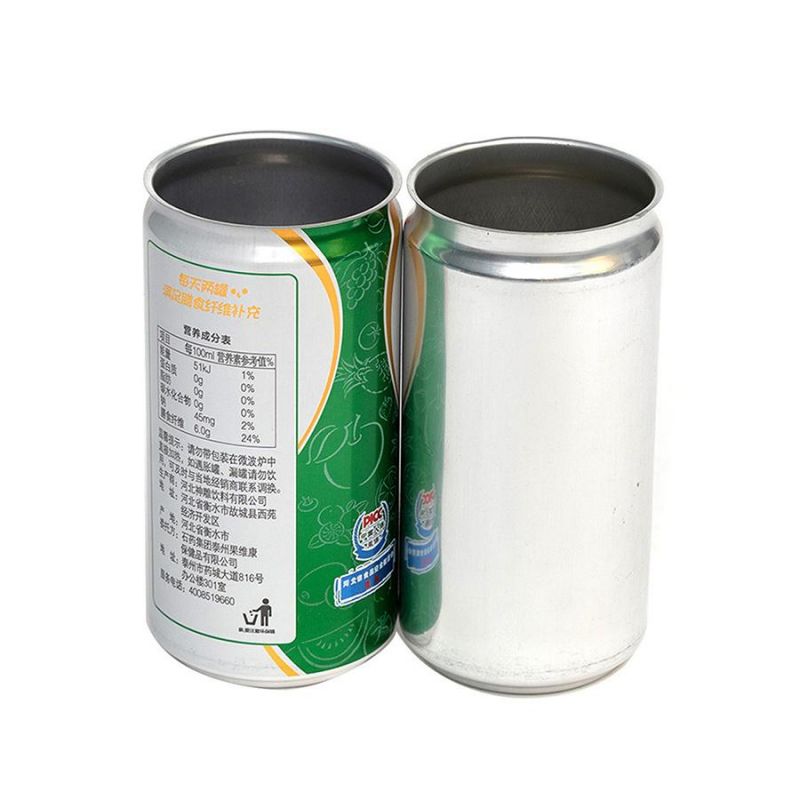 Sleek 250ml Aluminum Beverage Cans with 202 Sot Can Ends