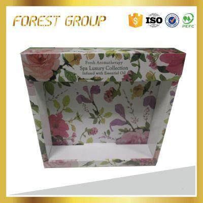 Corrugated Board Fresh Flower Printing Packaging Shampoo Box with Three Bottles