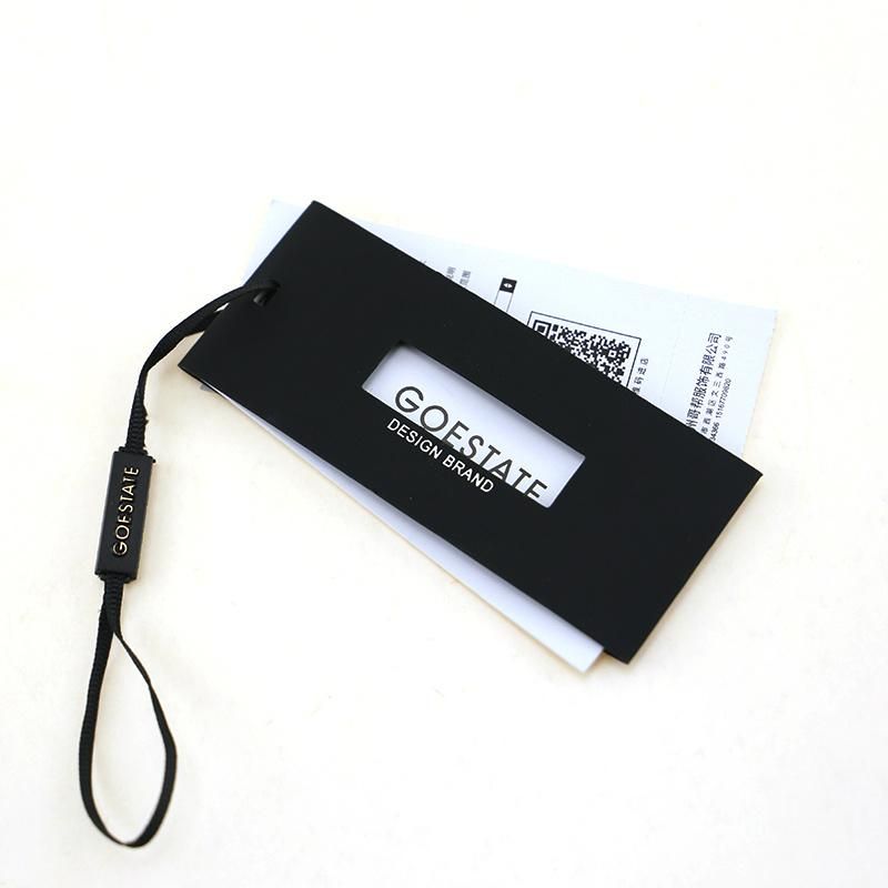 Poyester Strings Black Color Fsc Paper Hangtag