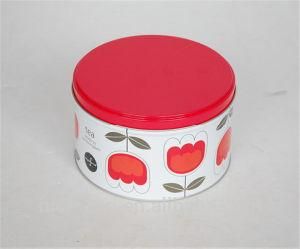 High Quality Round Colourful Tin Storage Box