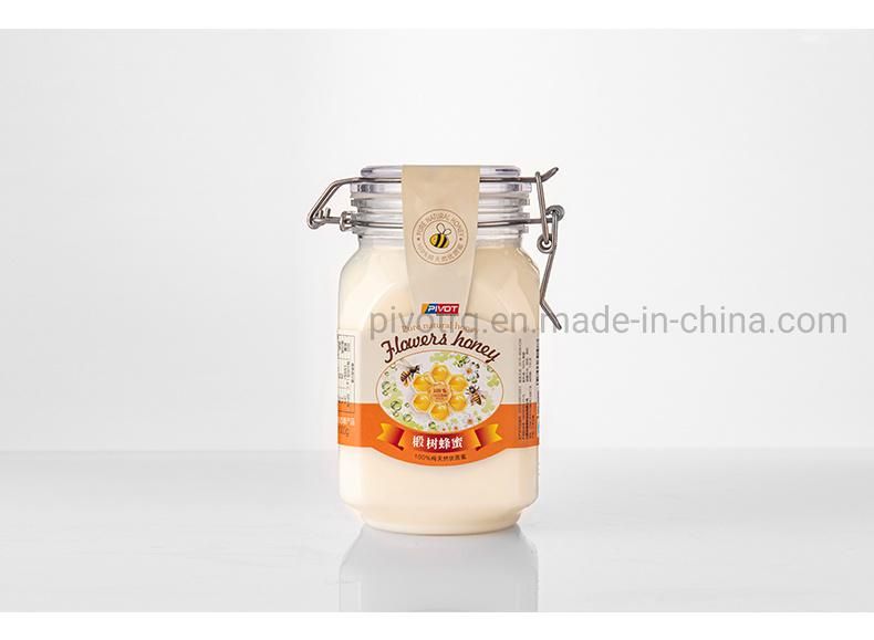 500g 18oz Square Plastic Honey Bottle for Packing Honey Royal Honey Jams