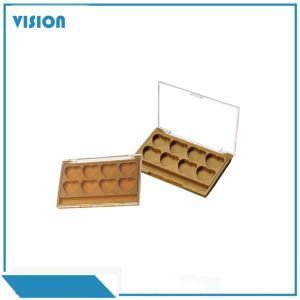 Eyeshadow Palette Case Compact Box Cosmetic Packaging Plastic Box with Transparent Cap