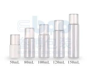 50ml/80ml/100ml Pet Customized Transparent Plastic Cosmetic Packaging Lotion Bottle.