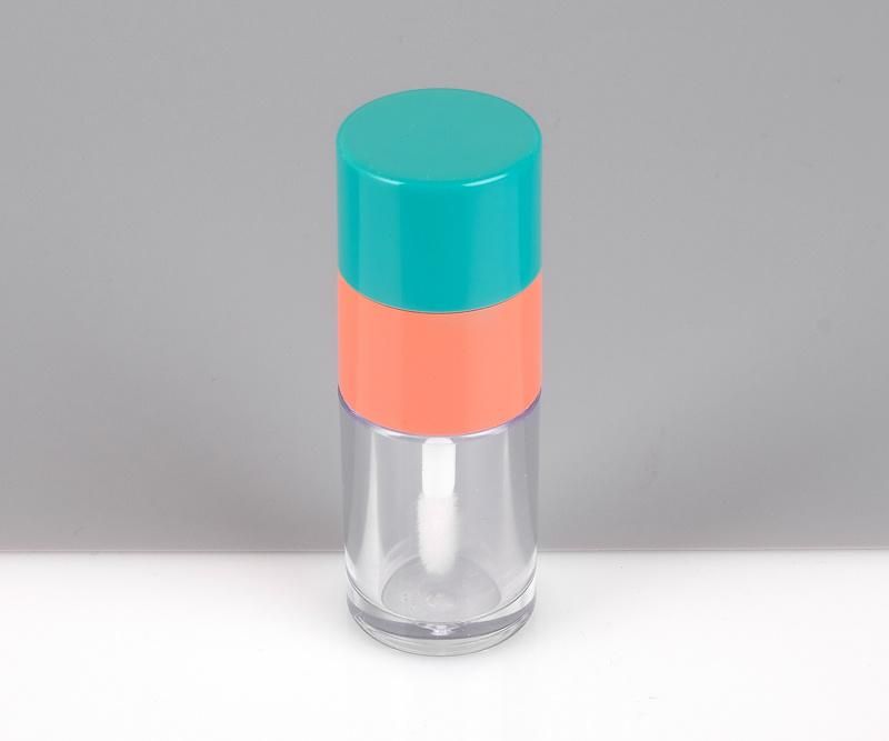 New Arrival Cute 19g Green and Orange Lip Gloss Packaging Custom Gold Lid Clear Lip Gloss Tube with Wand Tubes