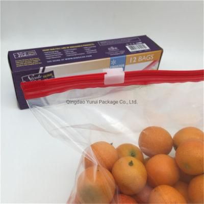 Gallon Zipper Slider Bags in Color Box Double Zipper Resubale Slider Tracking Gallon Ziplock Slider Bag