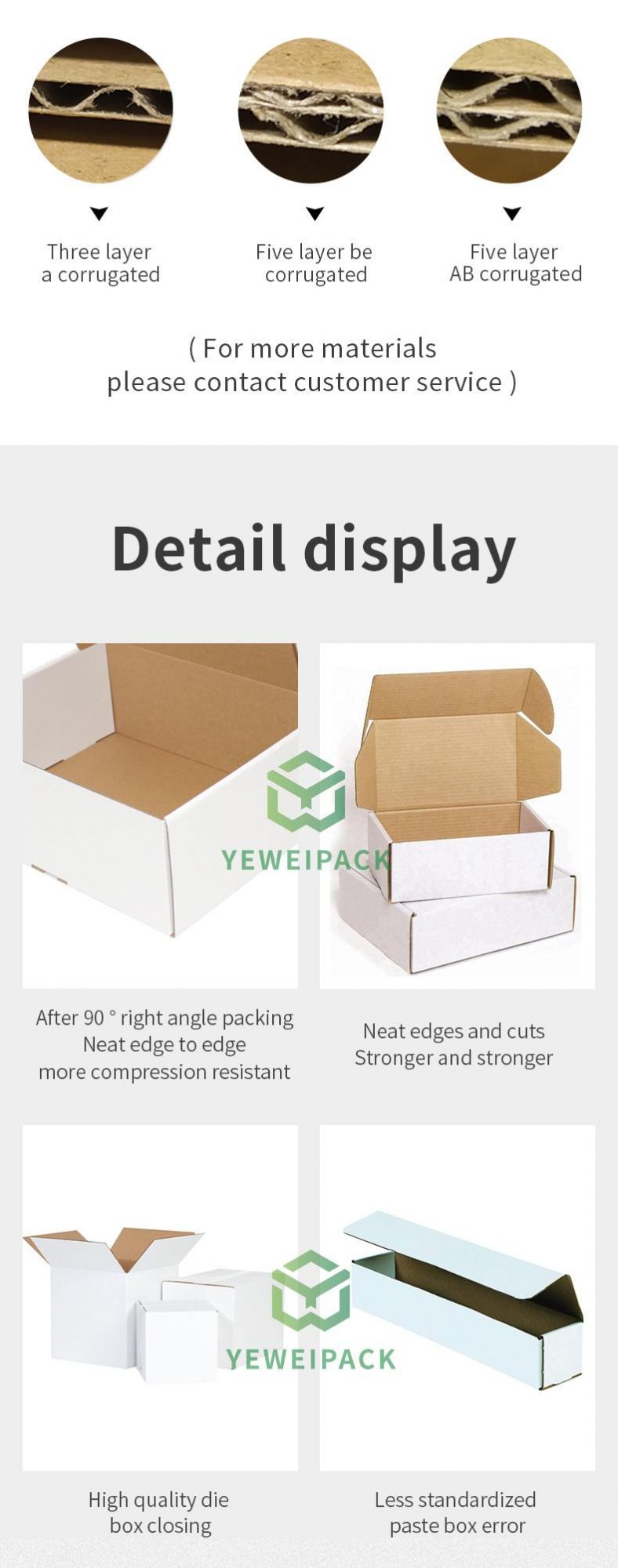 Custom Logo White Box Corrugated Box Cardboard Box Shipping Carton Boxes