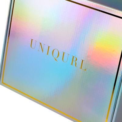 Custom Design Holographic Color Printing Corrugated Packaging Box Hair Paper Box Shoe Box