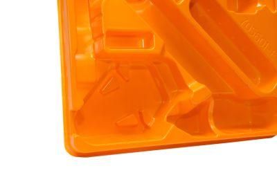 Customized Orange PS Large Plastic Thermoforming Tray for Product Transportation Packaging