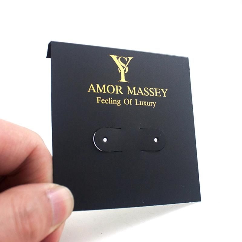 Printing 0.5mm Thick Jewelry Black PVC Silver Display Tag