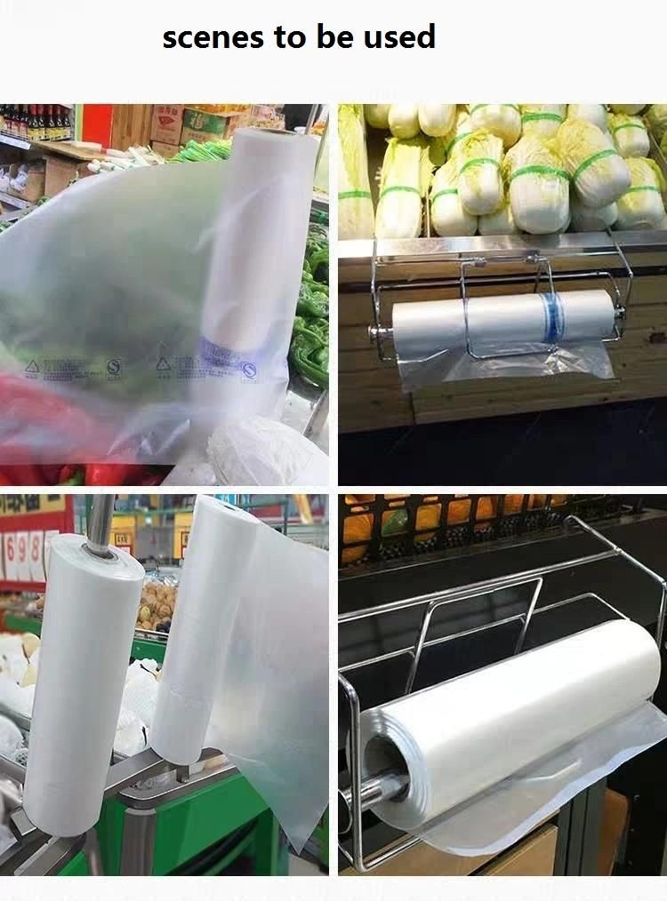 Easy-to-Tear Custom Plastic Roll Bag Used in Supermarkets