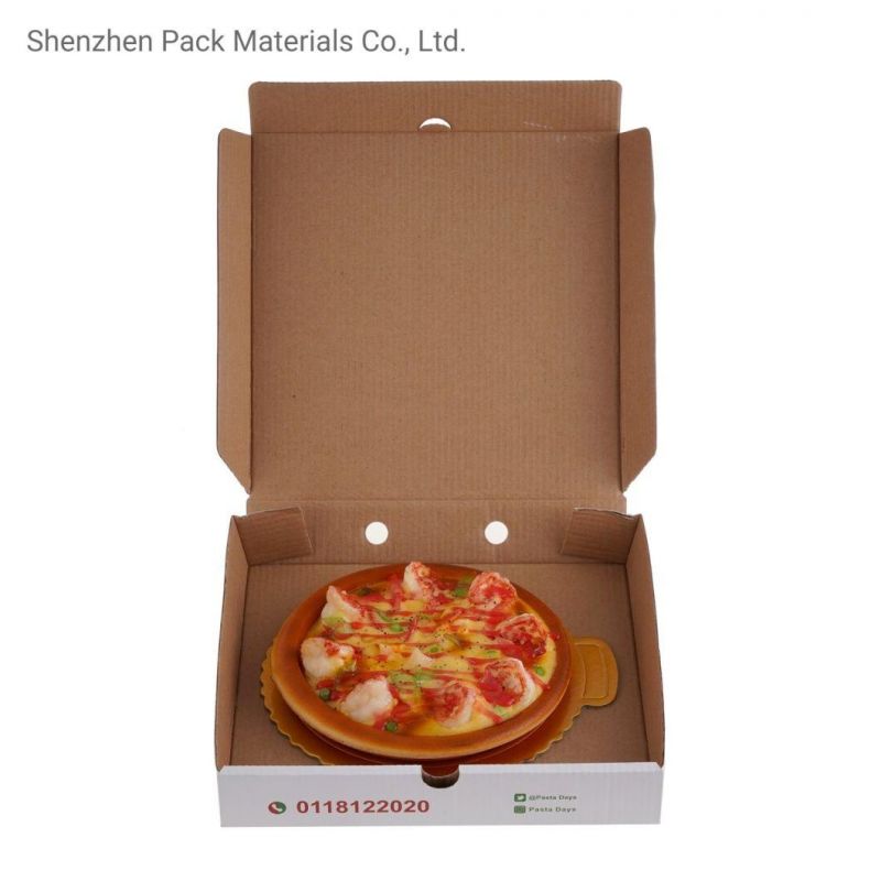 Pizza Cake Customized Recyclable Custom Fast Chips Food Grade Bacon Onion Packaging Paper Box