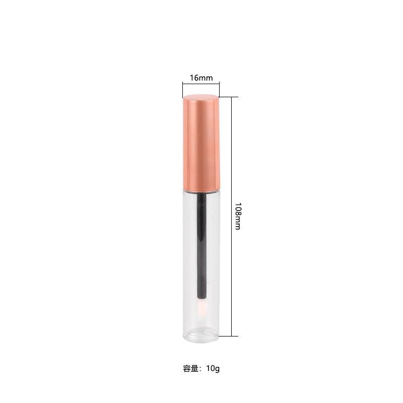 Manufacturer Rose Golden Lip Gloss Containers Tube Label Round Liptint Container for Makeup Packaging