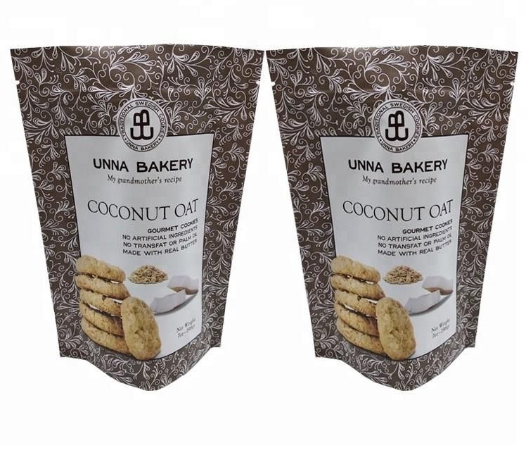 Doypack Stand up Zipper Handmade Food Packaging Cookies Bag