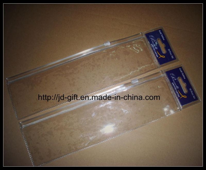 Transparent Plastic Packaging Bag with Hole, Supermarket Package Bag,