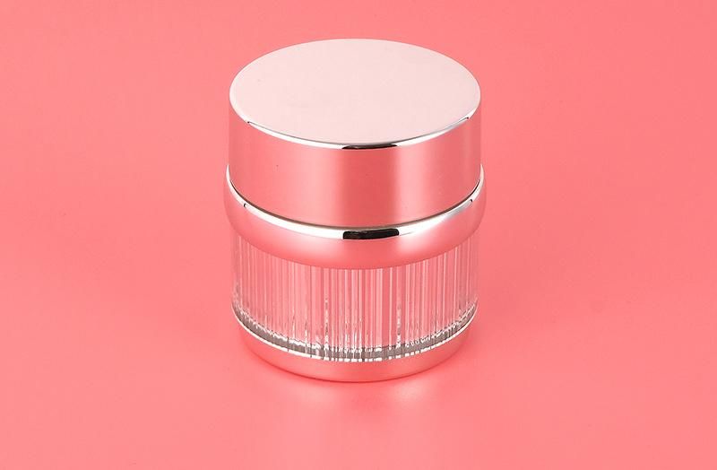 Hot-Selling 15g 30g 50g Elegant Silver Metalized Luxury Empty Acrylic Plastic Jar for Skin Care Products