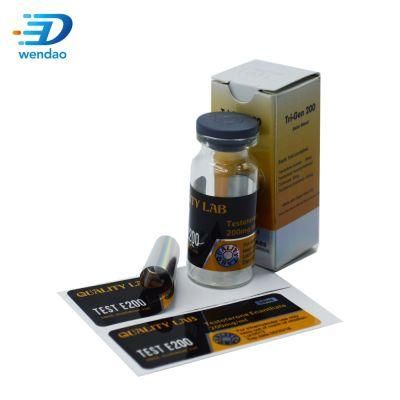 Tren a Customized 10ml Anabolic Injection Vial Box Packaging Holographic Laser Paper Boxes for 10ml Glass Vial