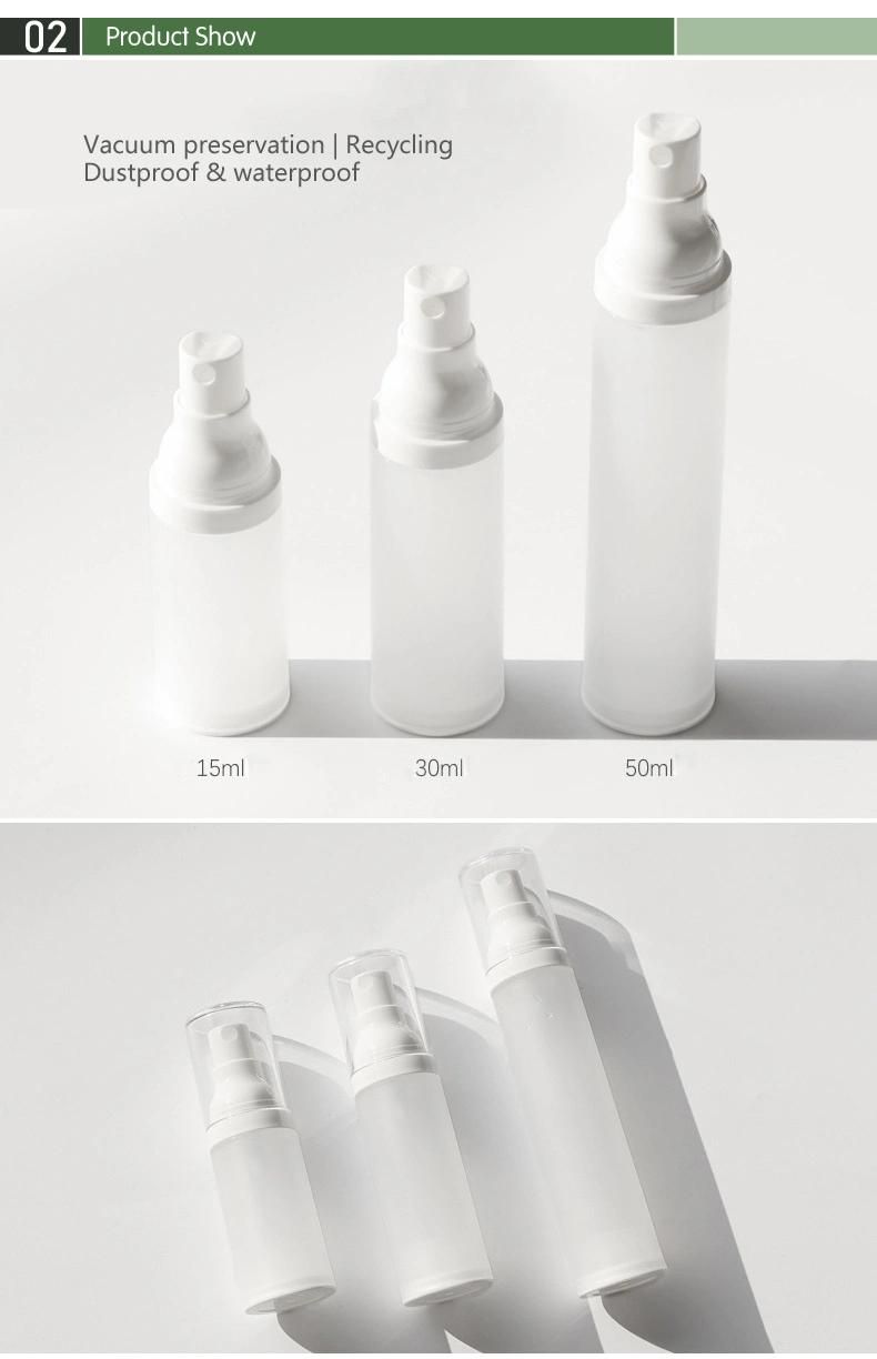 in Stock! 30ml Plastic Airless Cosmetic Lotion Bottle with Sprayer Nozzle Mist Sprayer