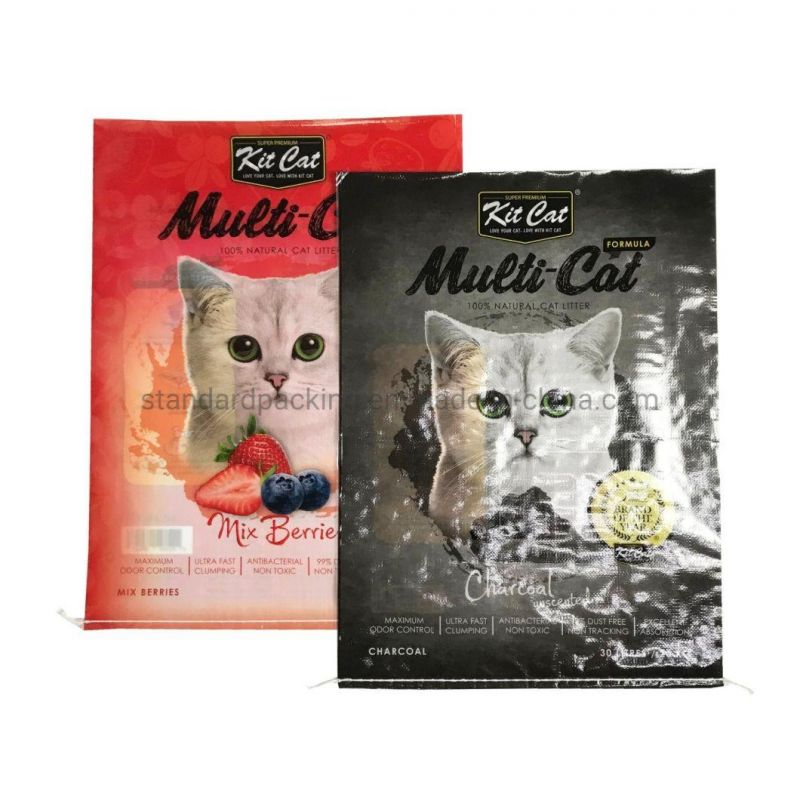 China High Quality 20kg 25kg 30kg 50kg BOPP Woven Bags for Cat Litter Packing