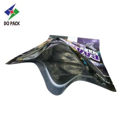 Dq Pack Custom Logo Mylar Bag Antistatic Qual-Seal Flat Bottom Zipper Bag for Protein Powder Packing