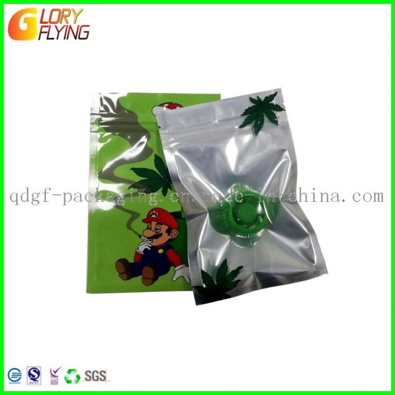 China Supplier Plastic Mylar Tobacco Leaf Packaging Bag with Zip Lock