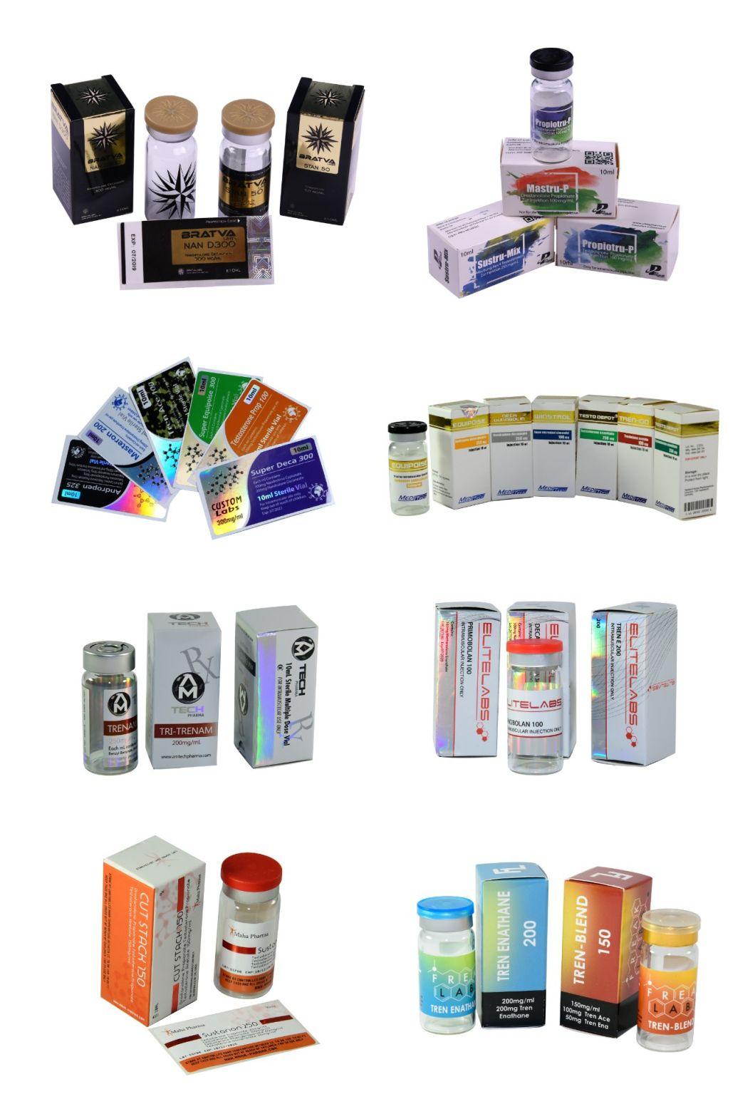 Wholesale Custom Printing Hologram Pharmaceutical Steroid Packaging 10ml Vial Labels and Boxes