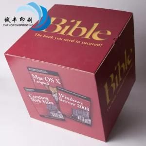 Red Printing Square Cardboard Paper Box for Book Package