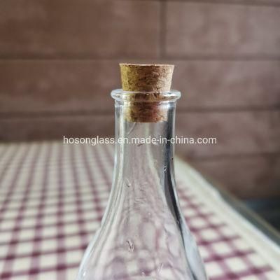 Hoson China Supplier Silk Screen Printing Small Glass Bottles for Whiskey 250ml 25cl Bottle
