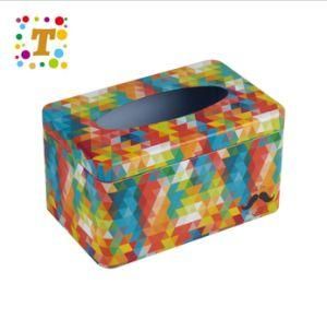 Rainbow Color Tinplate Box Gift Packaging Tin Box Toilet Paper Smoke Paper Towels Foreign Trade Style