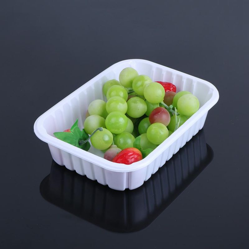 Chinese Manufacturers Stackabl Long Clear Plastic Disposable Vegetable Food Tray