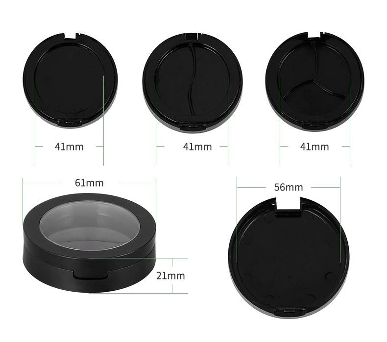 1 Holes 2 Holes 3 Holes Hight Quality Cosmetic Round Eyebrow Powder Case Packaging with Mirror