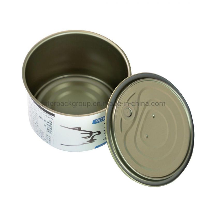 2PC Tinplate Food Grade Empty Sardine Fish Can for Fish Packing