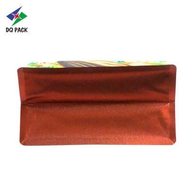 Dq Pack Custom Printed Packaging Bag Reusable Plastic Packaging Bag Quad-Seal Flat Bottom Pouch for Sumflower Seeds packaging