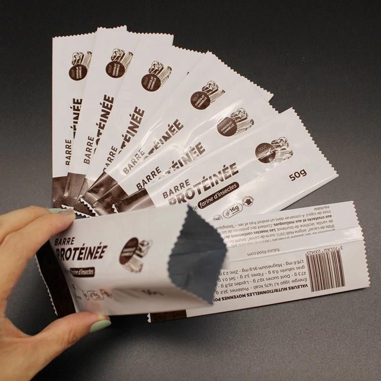 Custom Printed Food Grade Chocolate Energy Bar Wrap Bags for Ice Cream Candy Heat Seal Packing Bag Coffee Sachet