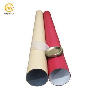 Factory Custom Color Long Large Cardboard Poster Mailing Packaging Paper Tube with Lid