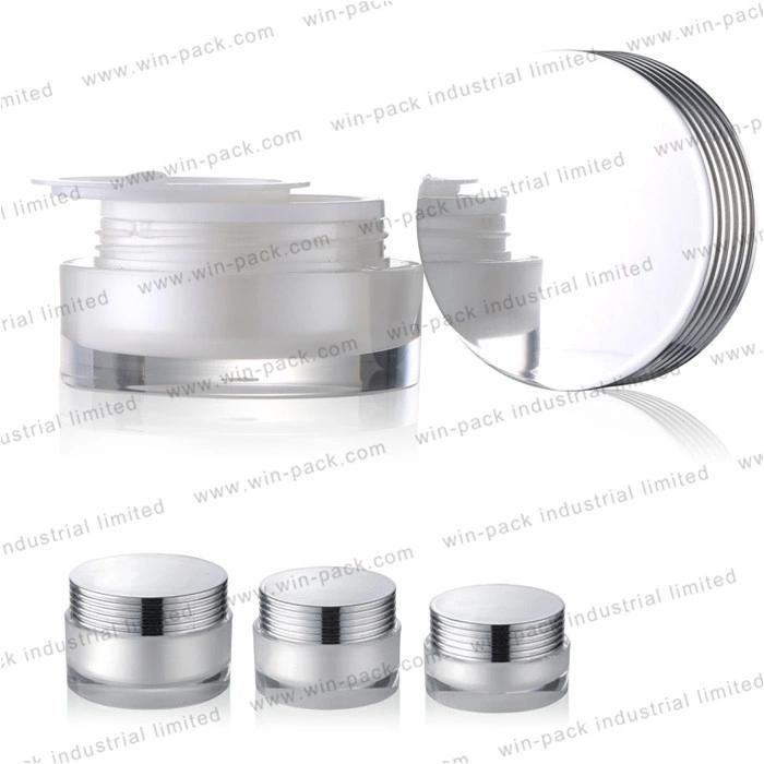 Factory Hot Sale Round Empty Cosmetic Acrylic 15g 30g 50g Jar Cream Packing