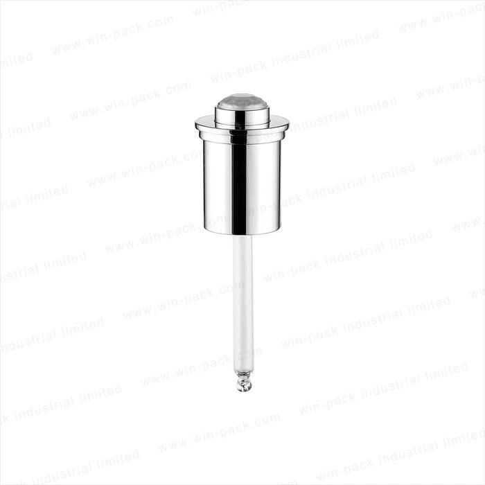 New Design Gold Dropper Matte White NBR Rubber Head Silicone Rubber Shiny Gold Collar for Glass Dropper Bottle