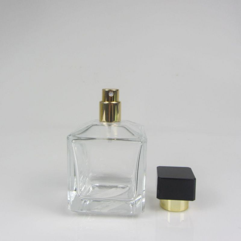 Perfume Glass Bottle Empty Square Clear Perfume Bottle