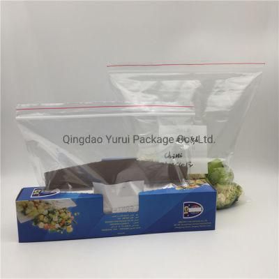 Transparent PE Reclosable Zipper Plastic Food Storage Bags for Food Packaging