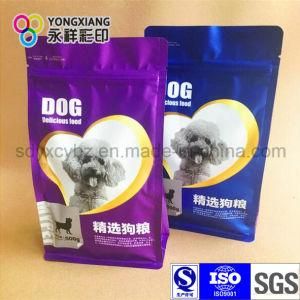 Dimensional Pet Food Plastic Packaging Bag with Flat Bottom