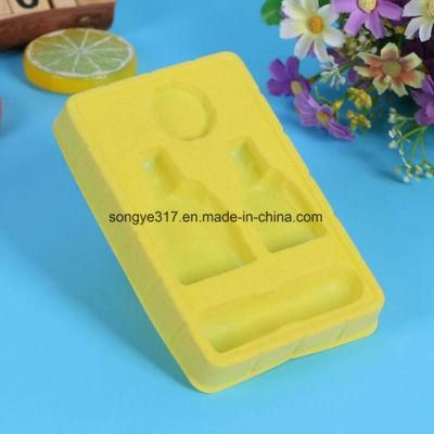 Yellow Flocking Cosmetics Blister Packaging Tray