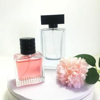 Hot Sale Logo Printing Spray Clear Glass Bottle Cosmetic Packaging with Coating