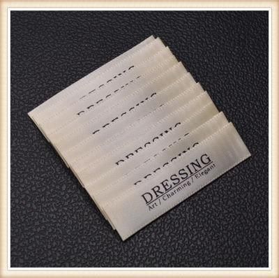 Custom Black Fabric Damask Woven Label