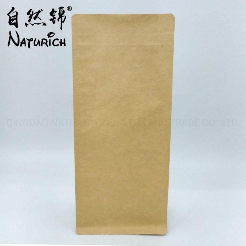 Kraft Paper Coffee Bag with Valve Food Packaging Zipper Pouches