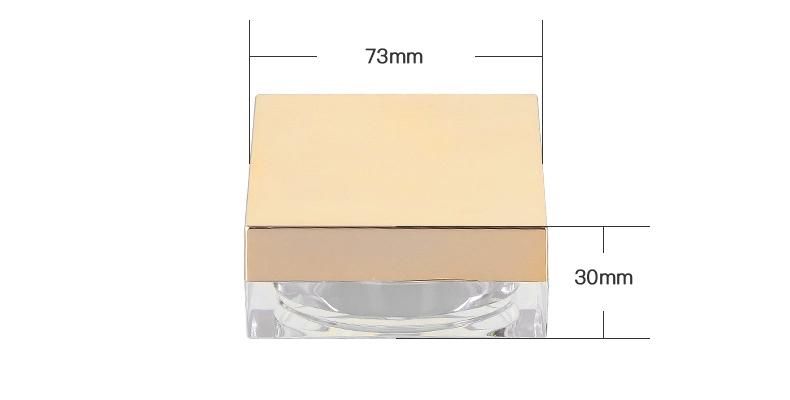 High-Grade Clear Base Golden Round Loose Powder Eyeshadow Case for Loose Powder Case